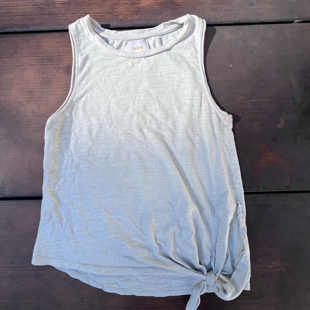 Anthropologie Maeve Light Green Tank Top‎ with Side Knot